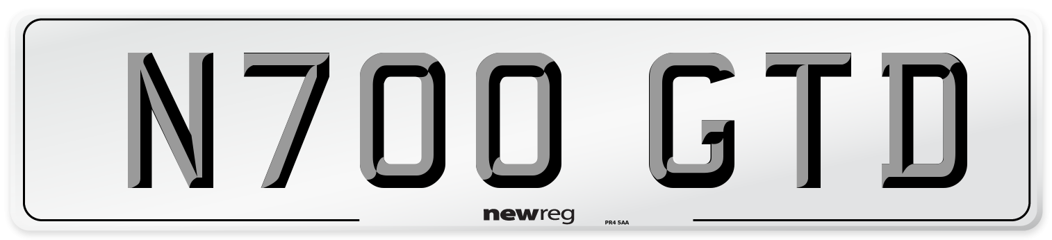 N700 GTD Number Plate from New Reg